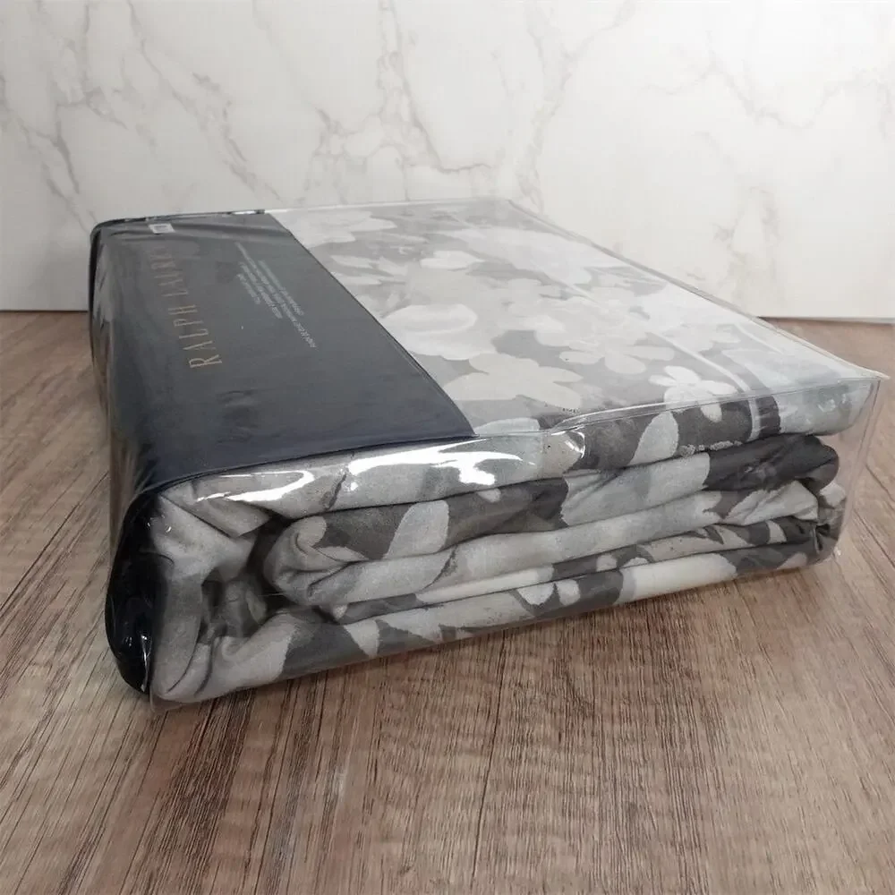 New Ralph Lauren Avery Floral Duvet Cover Queen/Full Charcoal Gray Luxury $425